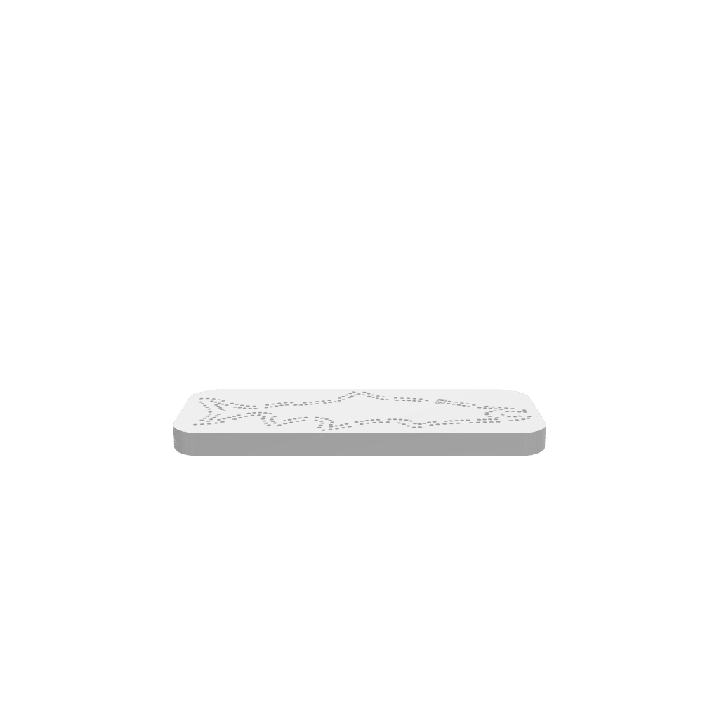 GLB of render file of a 2-person salmon cribbage board, ready for 3D viewing and digital display.
