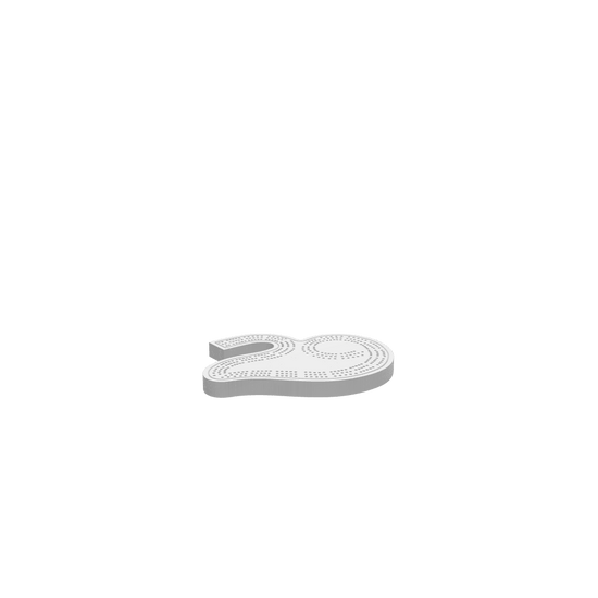 GLB of render file of the 3-person 29-peg cribbage board, ready for 3D viewing and digital presentation. Ideal for previewing the final product before production.