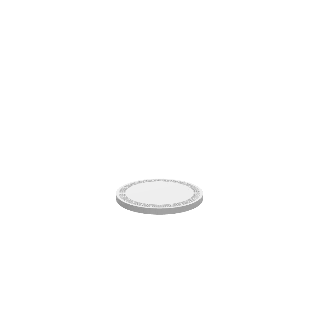 GLB of render file of the 3 Person Circle Standard Cribbage Board, ideal for 3D visualization, previews, or virtual demonstrations.