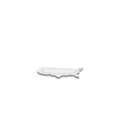 GLB of render file of the 3-person USA Cribbage Board, perfect for 3 players and ideal for visualizing your finished project.