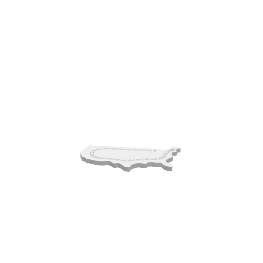 GLB of render file of the 3-person USA Cribbage Board, perfect for 3 players and ideal for visualizing your finished project.
