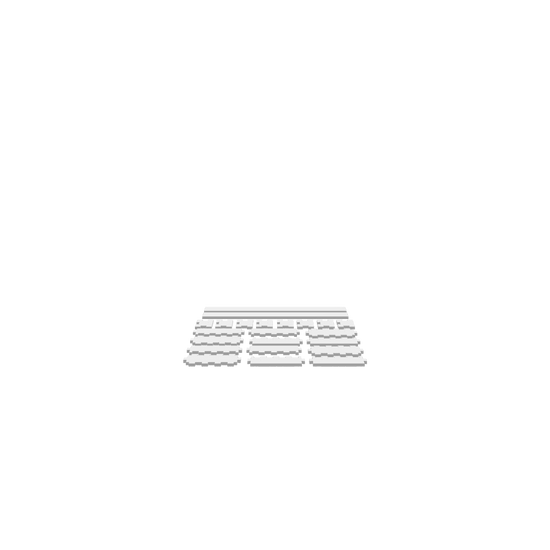 GLB of render file of six drill charging station boxes used for displaying a 3D preview of the design before cutting or production.