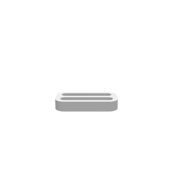 GLB of render file of Acadia Dual Pocket Knife Tray, used for visualizing a dual-slot knife holder for storage, display, or shop projects.
