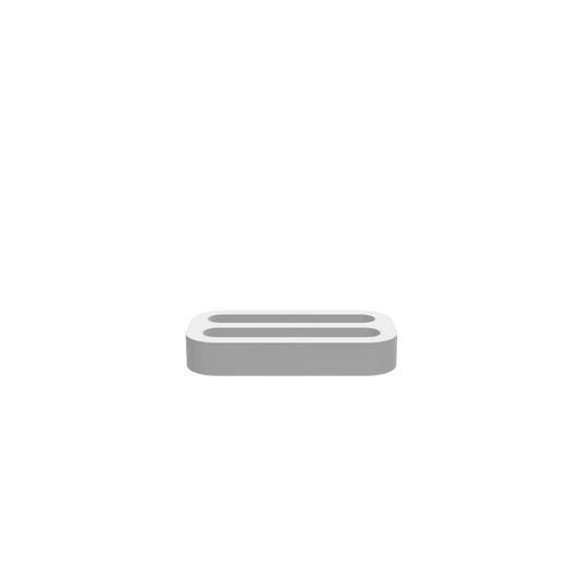 GLB of render file of Acadia Dual Pocket Knife Tray, used for visualizing a dual-slot knife holder for storage, display, or shop projects.