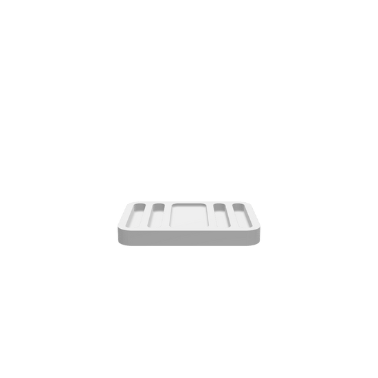 GLB of render file of the Acadia Pocket Knife Dual Catchall Tray 4x, a 3D model preview for visualizing the finished tray before cutting or production.