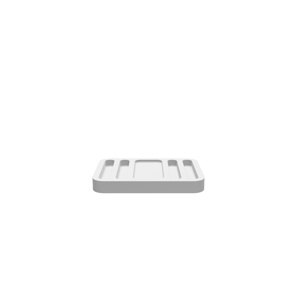 GLB of render file of the Acadia Pocket Knife Dual Catchall Tray 4x, a 3D model preview for visualizing the finished tray before cutting or production.