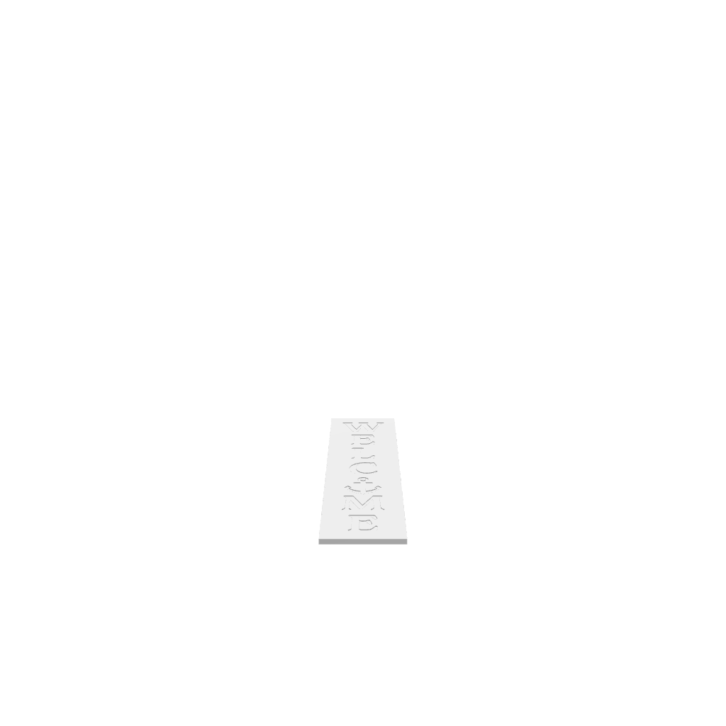 GLB of render file of the "Anchor Welcome" porch board, ready for 3D viewing or virtual placement.