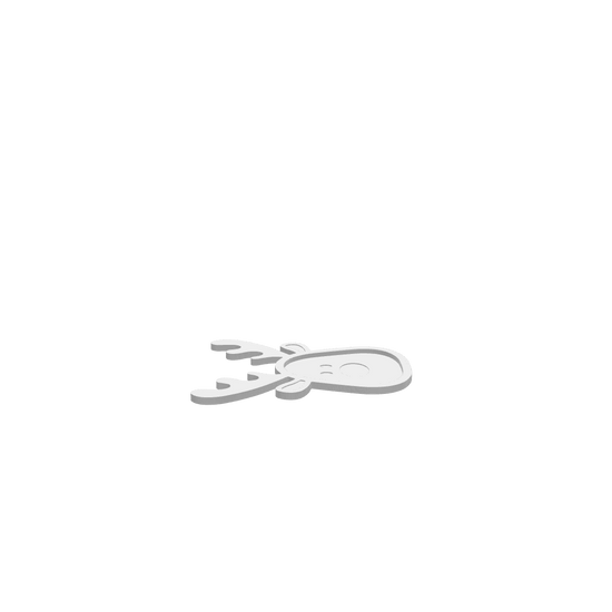 GLB of render file of an Antler Cartoon Reindeer Christmas Tray, a 3D model used for previewing how the finished tray will look before cutting or production.