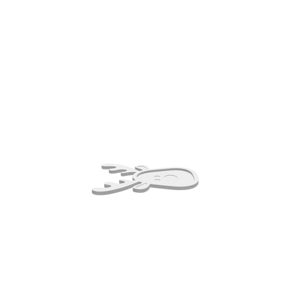GLB of render file of an Antler Cartoon Reindeer Christmas Tray, a 3D model used for previewing how the finished tray will look before cutting or production.