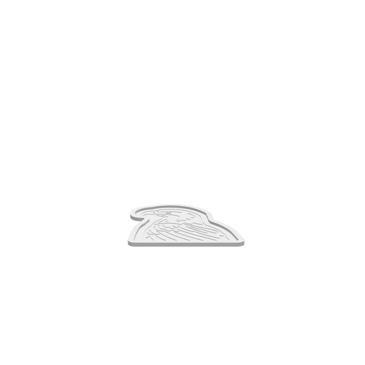 GLB of render file of Bald Eagle Kitchen Tray displays a realistic 3D preview of the finished tray used for kitchen organization or home décor.
