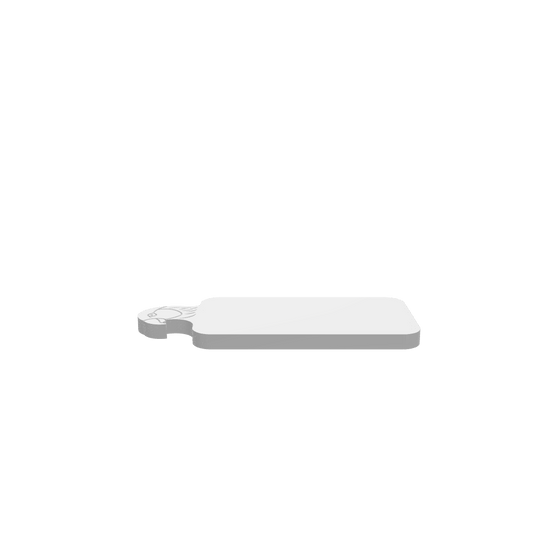 GLB of render file of a bird head cheese board used for previewing the final shape and proportions before production.
