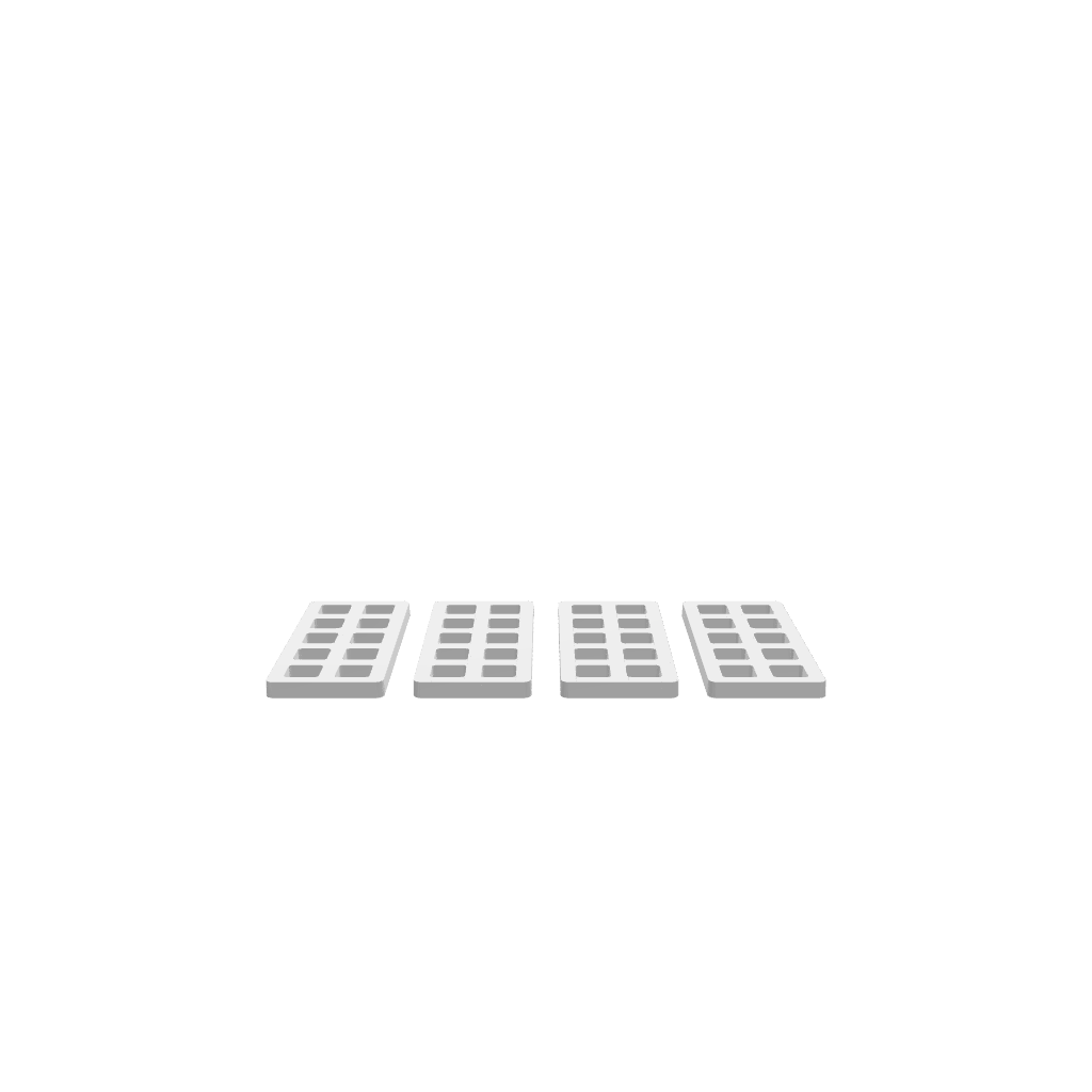 GLB file of a 10-hole bit clip slab organizing and holding drill.