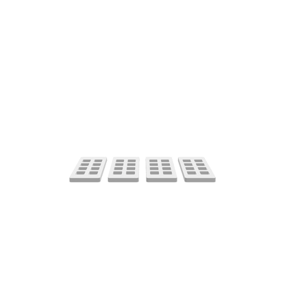 GLB file of a Bit Clip Slabs 8 Hole design used for organizing drill bits securely.
