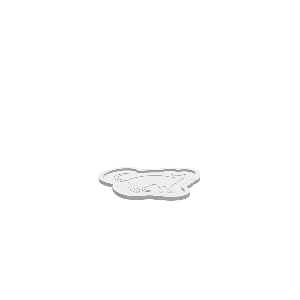 GLB of render file of a decorative tray with a black cat theme, perfect for Halloween or Thanksgiving displays.