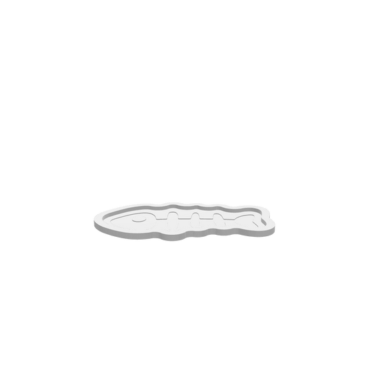 GLB of render file of a Bone Fish Halloween Tray used as a 3D preview to visualize the finished tray for Halloween decorations or themed serving.