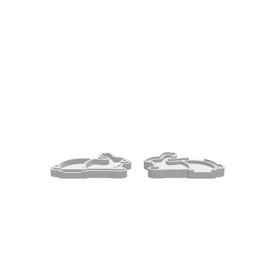 GLB of render file of a Bunny Dice Tray Box, a 3D model preview used to visualize how the finished dice tray will look before production.