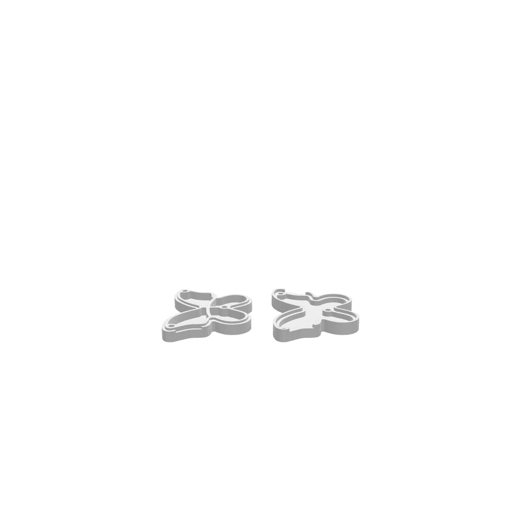 GLB of render file of a butterfly dice tray used as a visual preview for how the finished product will look.