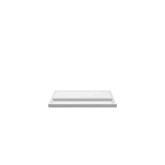 GLB of render file of a cheese board with an engravable crumb tray, displaying the final 3D look and proportions for product preview.