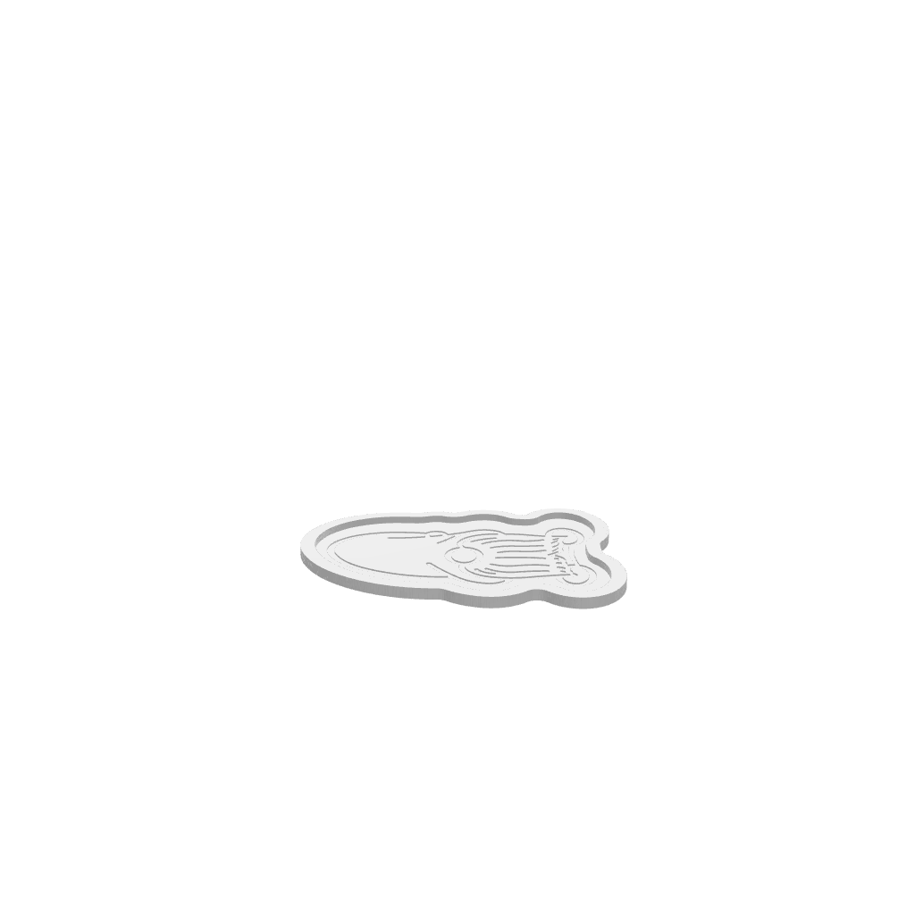 GLB of render file of a Christmas gnome tray used for displaying treats, keys, or festive table accents in a cozy holiday setting.
