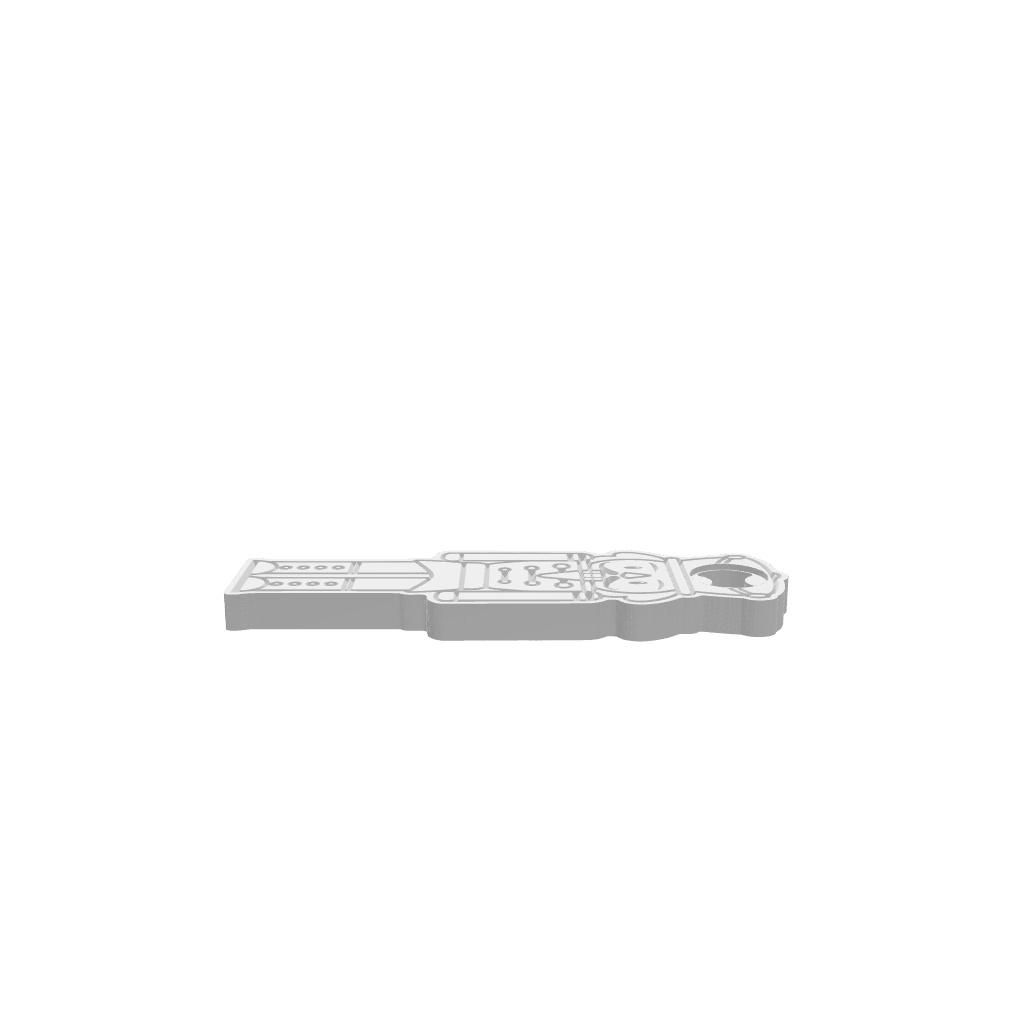 GLB file of a Christmas Nutcracker bottle opener for CNC or 3D printing.