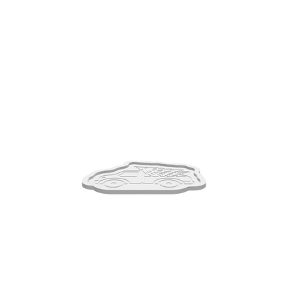 GLB of render file of a Christmas Tree Truck Tray, ready for 3D visualization or printing.