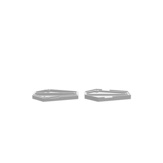 GLB of render file of Coffin Dice Tray Box, a 3D model preview used for visualizing the design before cutting or production.
