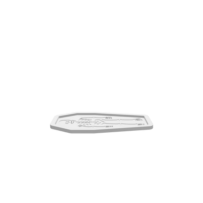 GLB of render file of a coffin Halloween tray, ready for 3D viewing or digital design projects.