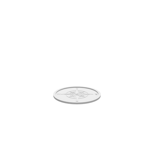 GLB of render file of Compass Rose Tray 1, displaying a 3D preview of the tray with clear details and depth for visualization before production.