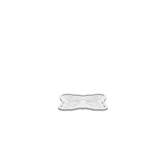 GLB of render file of a 3D butterfly-shaped cookie tray with rustic country design, ready for visualization or 3D preview.