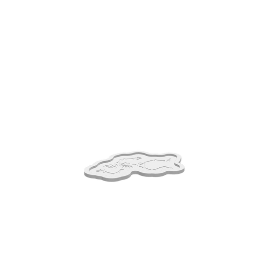 GLB of render file of a Halloween skeleton tray, perfect for crafting or 3D printing festive décor.