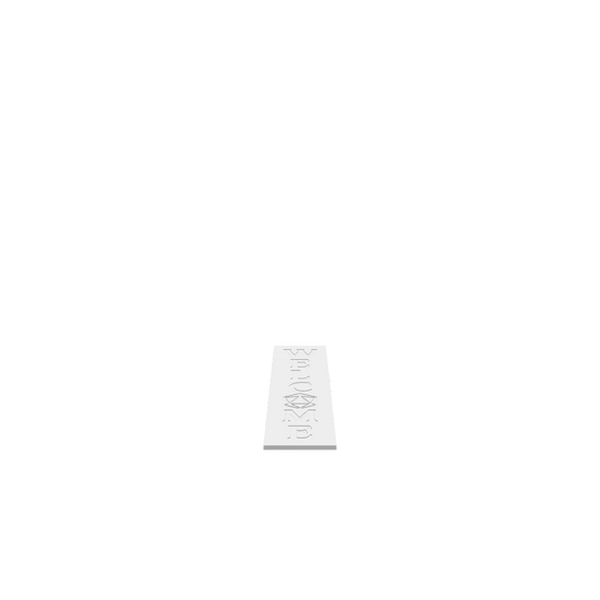 GLB of render file of the D20 Welcome Porch Board, ready for 3D preview and visualization.