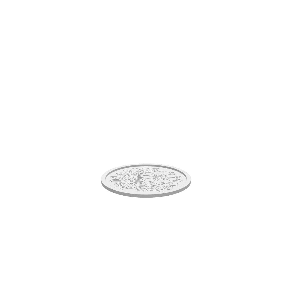 GLB of render file of a flower bouquet cookie tray, ready for 3D viewing or digital presentation.