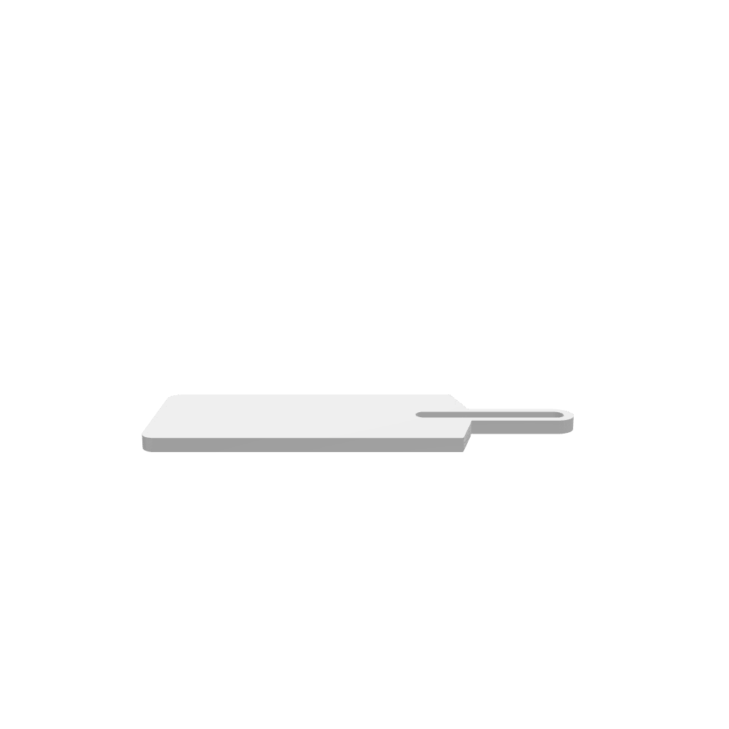 GLB of render file of a medium cheese board featuring a gap handle, ready for virtual display.