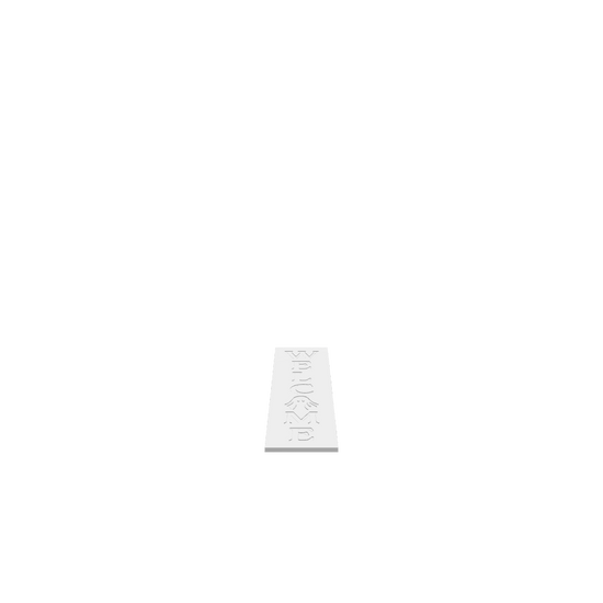GLB of render file of Ghost Welcome Porch Board, a decorative sign used to add a spooky but cute welcome display for doors, porches, or entryways.