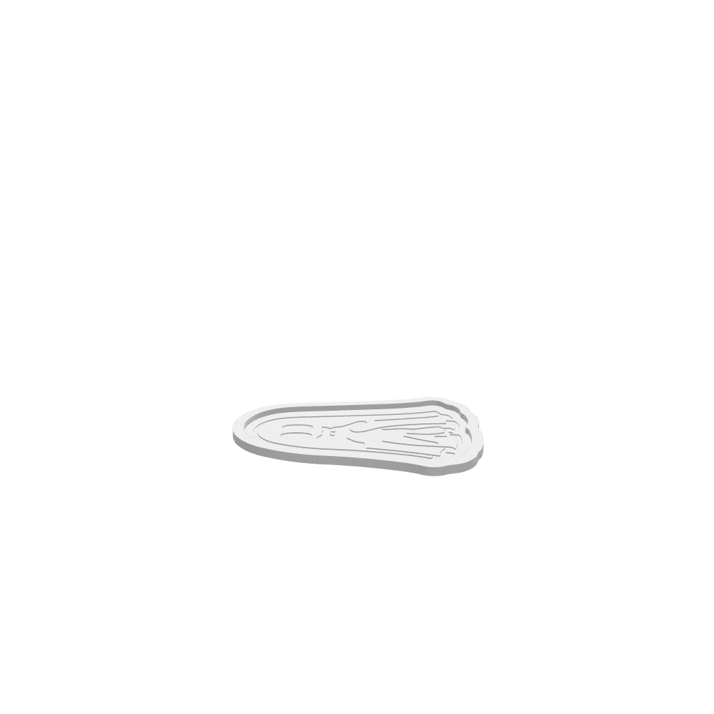GLB of render file of a 3D ghost with cat Halloween tray used for previewing the finished product in design software.