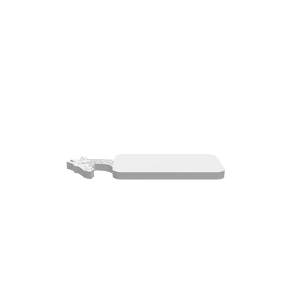 GLB of render file of a giraffe head cheese board, used for previewing the 3D model before production.