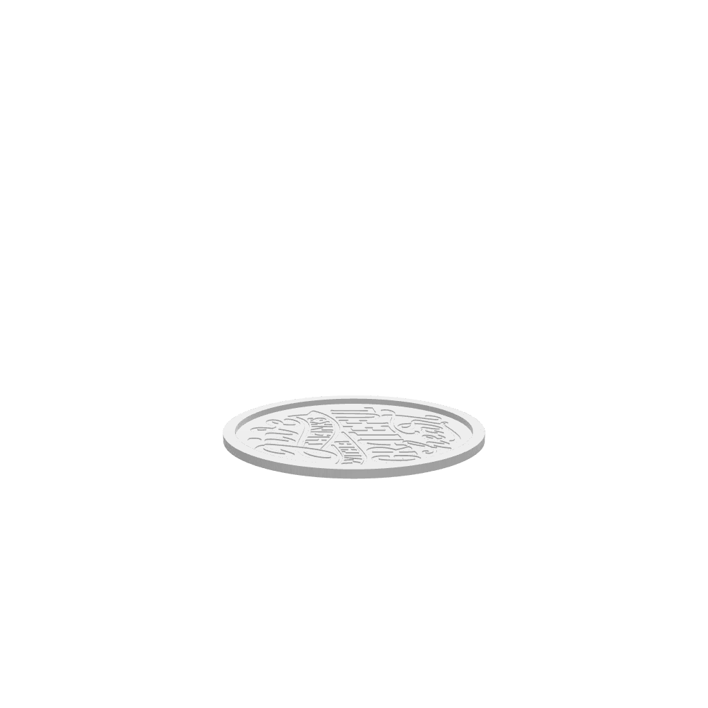 GLB of render file of the "Give Thanks" Thanksgiving tray, ready for 3D viewing and visualization in digital projects.