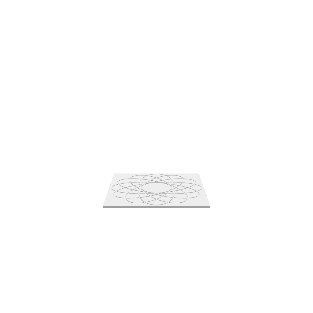 GLB of render file of a detailed guilloche art base used as a visual preview for how the finished design will look when produced.