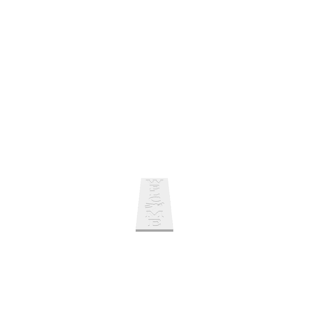 GLB of render file of a 3D visual preview of the “Hark Angel Welcome Porch Board,” showing how the finished sign will look when assembled and displayed.