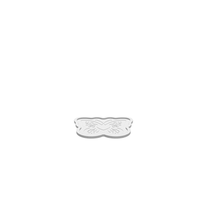 GLB of render file of a heart butterfly cookie tray, ready for 3D visualization or printing.