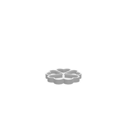 GLB of render file of a heart petals jewellery box with a clear acrylic lid, ideal for storing rings and small jewelry items.