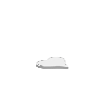 GLB of render file of a heart suit cheese board designed for cutting and serving cheese, perfect for home kitchens and gift items.