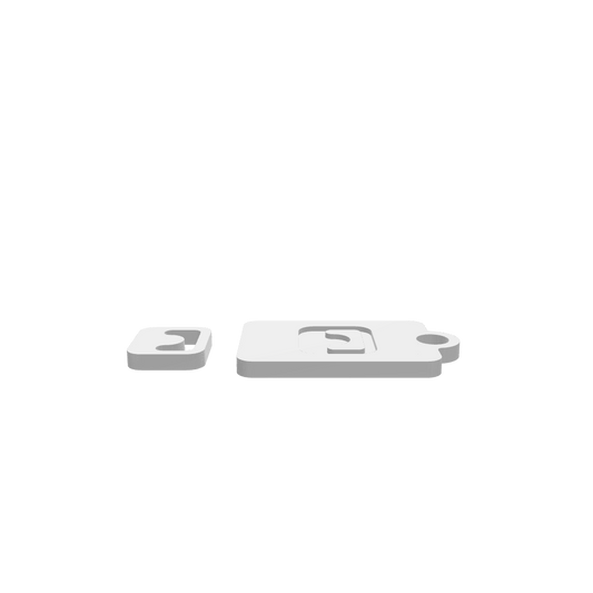 GLB of render file of a kids’ cutting board set with a child-friendly nesting knife.