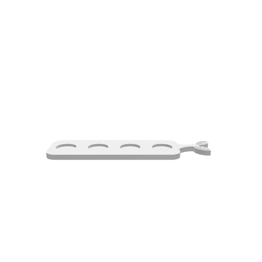 GLB of render file of a leaf handle beer flight used for serving beer samples at home bars, breweries, and tasting events.