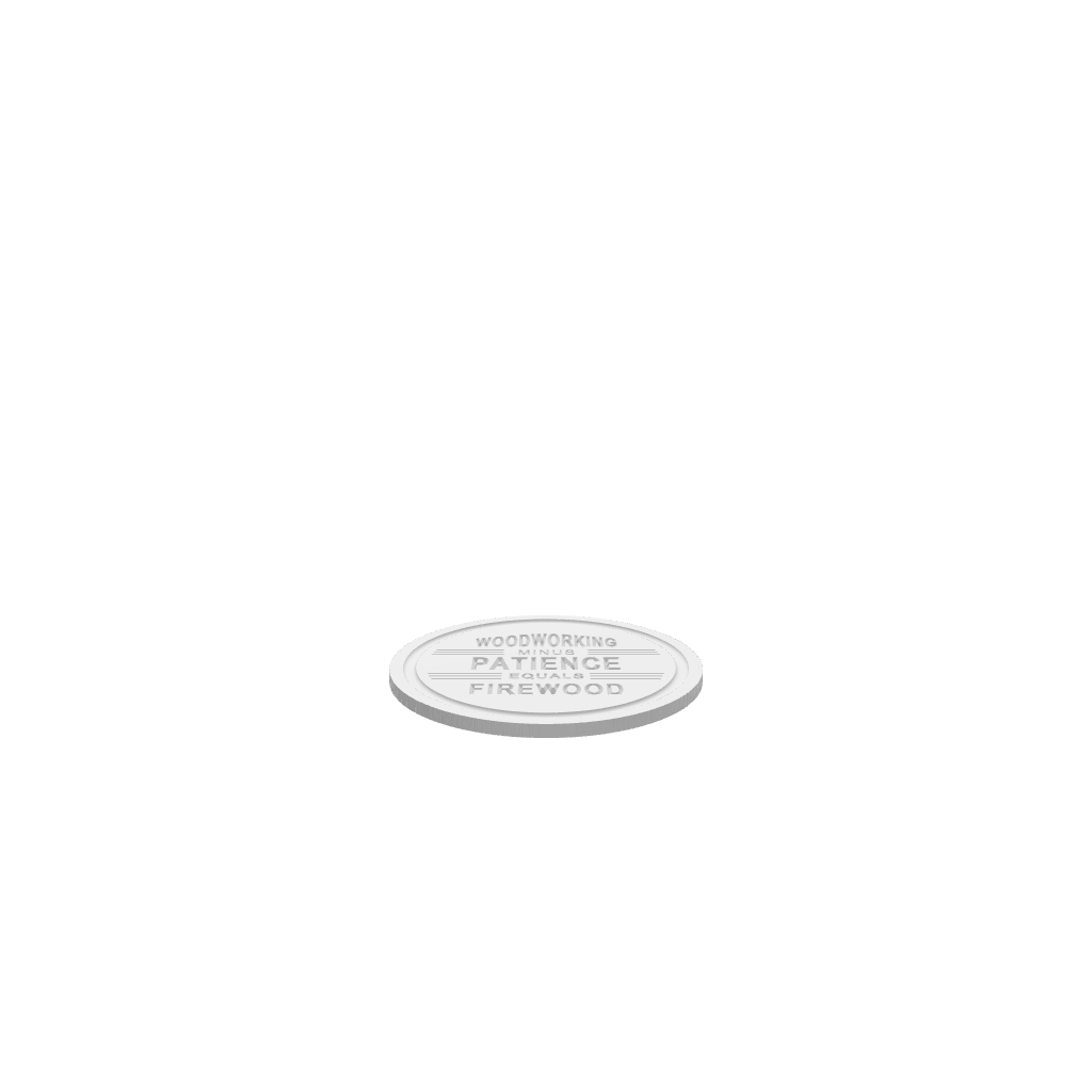 GLB of render file of the Lunar Shop Sign “No Patience,” used to preview the 3D look of the design before production or listing.