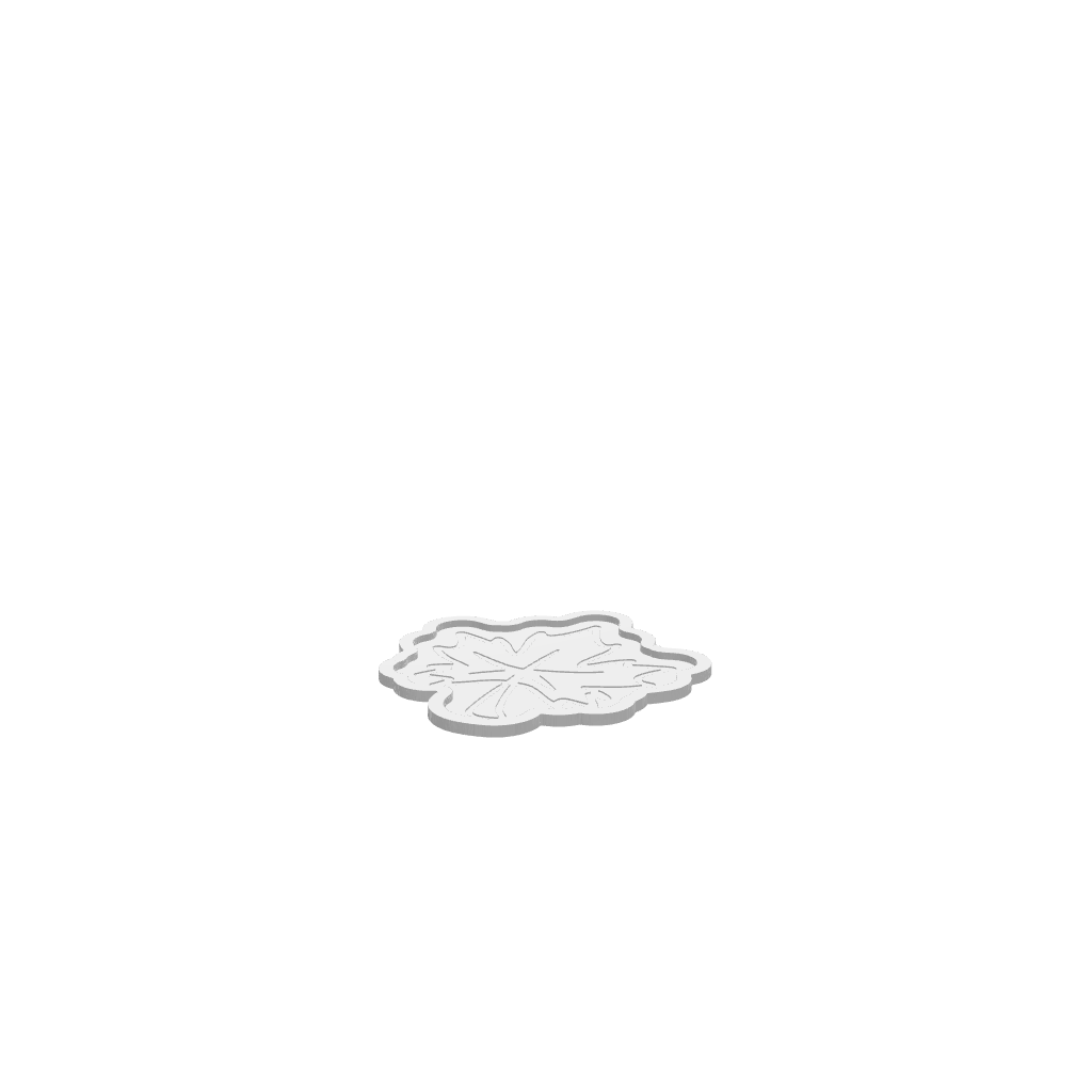 GLB of render file of a Maple Leaf Autumn Tray displaying a realistic 3D preview of the finished tray used for visualizing the final product before production.