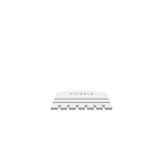 GLB of render file of a Minimalist Chisel Holder, perfect for visualizing the design in 3D before cutting.