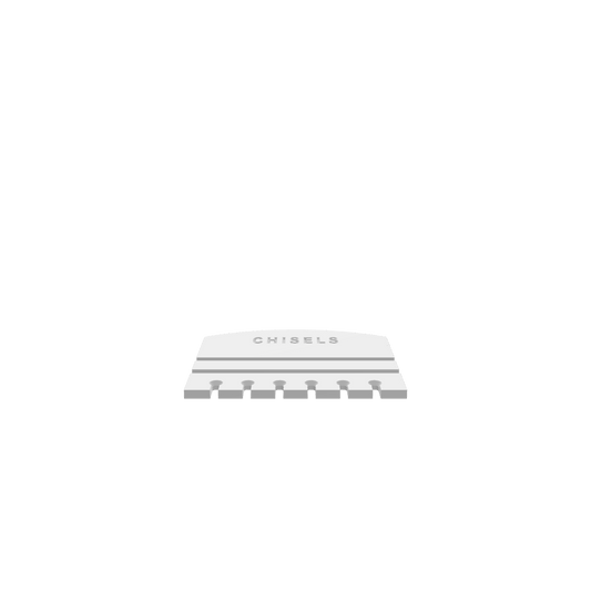 GLB of render file of a Minimalist Chisel Holder, perfect for visualizing the design in 3D before cutting.