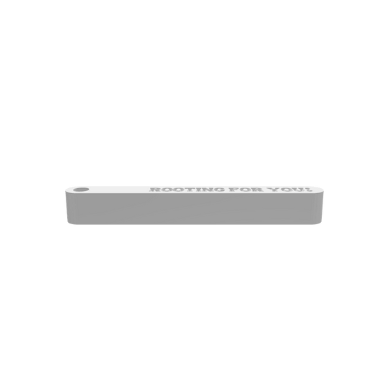 A 3D render of CNC file showing a Modern Propagation Station 1x with the phrase “Rooting For You,” crafted as a sleek and modern propagation stand for displaying plants.