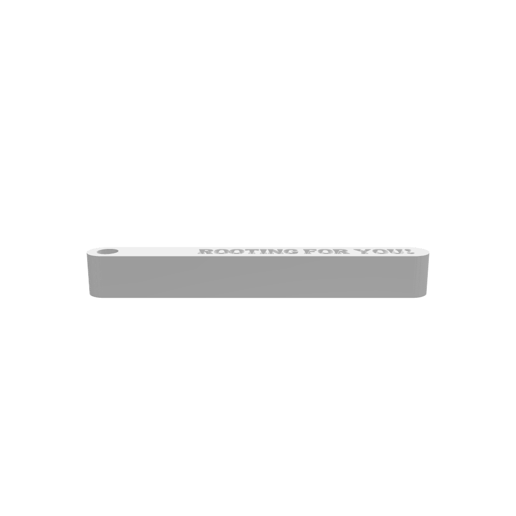 A 3D render of CNC file showing a Modern Propagation Station 1x with the phrase “Rooting For You,” crafted as a sleek and modern propagation stand for displaying plants.